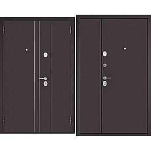 Дверь входная Мега Стандарт ММ R-5 Стил Шоколад букле/Шоколад букле, 2 замка