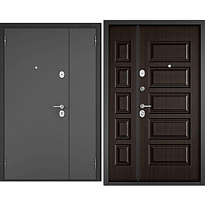 Дверь входная Мега Стандарт МП X-108 Антрацит букле/Шоколад ларче, 2 замка
