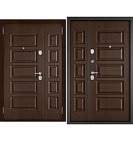 Дверь входная Mega Standart PP X-108/X-108 Дуб коньяк, X-108/Дуб коньяк, X-108, 2 замка, с ночной задвижкой