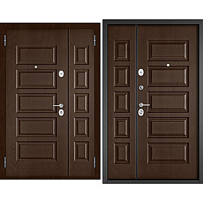 Дверь входная Мега Стандарт ПП X-108/X-108 Дуб коньяк/Дуб коньяк, 2 замка