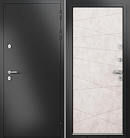 Дверь входная Termo Split MP 10T-130 (порог) с терморазрывом Антрацит букле/Бетон бежевый, 10T-130, 2 замка, с ночной задвижкой