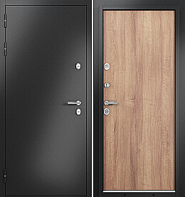 Дверь входная Termo Split MP 10T-100 (порог) с терморазрывом Антрацит букле/Карамель, 10T-100, 2 замка, с ночной задвижкой