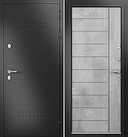 Дверь входная Termo Split MP 10T-136 (порог) с терморазрывом R-5, Антрацит букле/Бетон серый, 10T-136, 2 замка, с ночной задвижкой