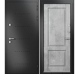 Дверь входная Termo Standart MP 10TD-1 Антрацит букле (порог)/R-6 Бетон серый