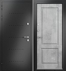 Дверь входная Termo Split MP R-6/10TD-1 (порог) с терморазрывом R-6, Антрацит букле/Бетон серый, 10TD-1, 2 замка, с ночной задвижкой