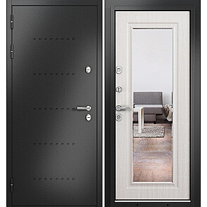 Дверь входная Термо Стандарт МП 10T-140 с терморазрывом Антрацит букле/Бьянко ларче, 2 замка