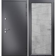Дверь входная Termo Standart MP 10T-130 Графит букле (порог)/Бетон серый