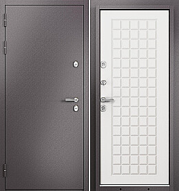 Дверь входная Termo Split MP 10T-112 (порог) с терморазрывом Шоколад букле/Белый ларче, 10T-112, 2 замка, с ночной задвижкой