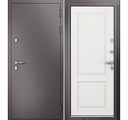 Дверь входная Termo Standart MP 10TD-1 Шоколад букле (порог)/Белый ларче