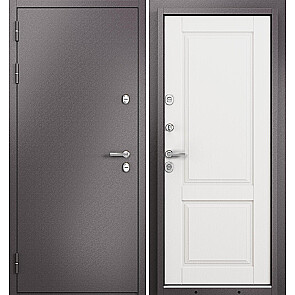 Дверь входная Термо Стандарт МП 10TD-1 с терморазрывом Шоколад букле/Белый ларче, 2 замка