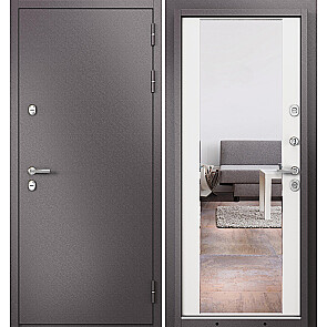 Дверь входная Термо Стандарт МП 10T-164 с терморазрывом Шоколад букле/Белый софт, 2 замка