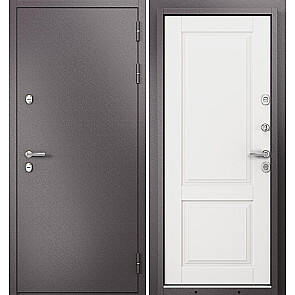 Дверь входная Термо Стандарт МП 10TD-1 с терморазрывом Шоколад букле/Белый софт, 2 замка