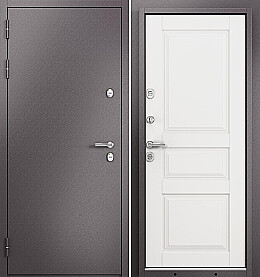 Дверь входная Termo Split MP 10TD-2 (порог) с терморазрывом Шоколад букле/Белый софт, 10TD-2, 2 замка, с ночной задвижкой