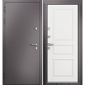 Дверь входная Термо Стандарт МП 10TD-2 с терморазрывом Шоколад букле/Белый софт, 2 замка