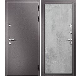 Дверь входная Termo Standart MP 10T-100 Шоколад букле (порог)/Бетон серый