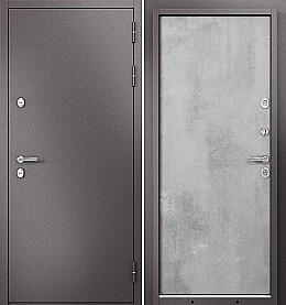 Дверь входная Termo Split MP 10T-100 (порог) с терморазрывом Шоколад букле/Бетон серый, 10T-100, 2 замка, с ночной задвижкой