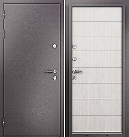 Дверь входная Termo Split MP 10T-135 (порог) с терморазрывом Шоколад букле/Бьянко ларче, 10T-135, 2 замка, с ночной задвижкой