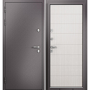 Дверь входная Термо Стандарт МП 10T-135 с терморазрывом Шоколад букле/Бьянко ларче, 2 замка