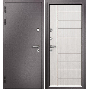 Дверь входная Термо Стандарт МП 10T-136 с терморазрывом Шоколад букле/Бьянко ларче, 2 замка