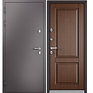 Дверь входная Termo Split MP 10TD-1 (порог) с терморазрывом Шоколад букле/Карамель, 2 замка, с ночной задвижкой