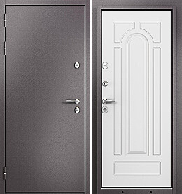 Дверь входная Termo Split MP 10T-102 (порог) с терморазрывом Шоколад букле/Дуб белый матовый, 10T-102, 2 замка, с ночной задвижкой