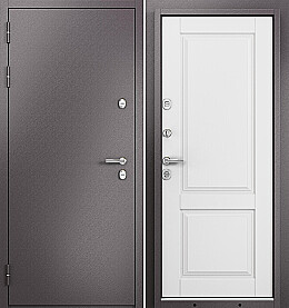 Дверь входная Termo Split MP 10TD-1 (порог) с терморазрывом Шоколад букле/Дуб белый матовый, 10TD-1, 2 замка, с ночной задвижкой