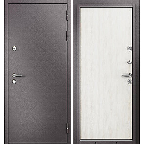 Дверь входная Термо Стандарт МП 10T-100 с терморазрывом Шоколад букле/Дуб шале белый, 2 замка