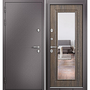 Дверь входная Термо Стандарт МП 10T-140 с терморазрывом Шоколад букле/Дуб шале мореный, 2 замка