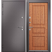 Дверь входная Termo Split MP 10TD-2 (порог) с терморазрывом Шоколад букле/Дуб золотой, 2 замка, с ночной задвижкой