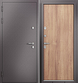 Дверь входная Termo Split MP 10T-100 (порог) с терморазрывом Шоколад букле/Карамель, 10T-100, 2 замка, с ночной задвижкой