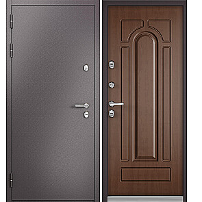 Дверь входная Термо Стандарт МП 10T-102 с терморазрывом Шоколад букле/Карамель, 2 замка