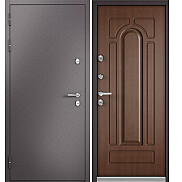 Дверь входная Termo Split MP 10T-102 (порог) с терморазрывом Шоколад букле/Карамель, 2 замка, с ночной задвижкой