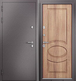 Дверь входная Termo Split MP 10TD-3 (порог) с терморазрывом Шоколад букле/Карамель, 10TD-3, 2 замка, с ночной задвижкой