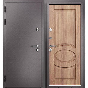 Дверь входная Термо Стандарт МП 10TD-3 с терморазрывом Шоколад букле/Карамель, 2 замка