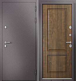 Дверь входная Termo Split MP 10TD-1 (порог) с терморазрывом Шоколад букле/Орех грецкий, 10TD-1, 2 замка, с ночной задвижкой