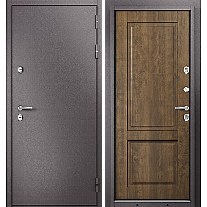 Дверь входная Термо Стандарт МП 10TD-1 с терморазрывом Шоколад букле/Орех грецкий, 2 замка