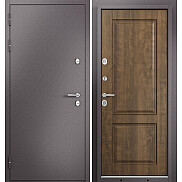 Дверь входная Termo Split MP 10TD-1 (порог) с терморазрывом Шоколад букле/Орех грецкий, 2 замка, с ночной задвижкой