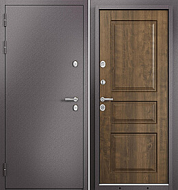 Дверь входная Termo Split MP 10TD-2 (порог) с терморазрывом Шоколад букле/Орех грецкий, 10TD-2, 2 замка, с ночной задвижкой