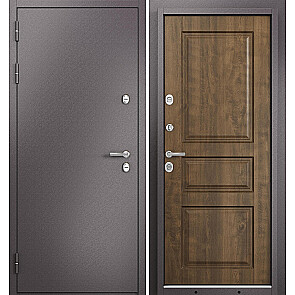 Дверь входная Термо Стандарт МП 10TD-2 с терморазрывом Шоколад букле/Орех грецкий, 2 замка