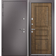 Дверь входная Termo Split MP 10TD-2 (порог) с терморазрывом Шоколад букле/Орех грецкий, 2 замка, с ночной задвижкой