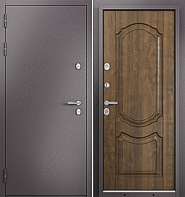 Дверь входная Termo Split MP 10TD-4 (порог) с терморазрывом Шоколад букле/Орех грецкий, 10TD-4, 2 замка, с ночной задвижкой