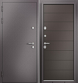 Дверь входная Termo Split MP 10T-135 (порог) с терморазрывом Шоколад букле/Шоколад ларче, 10T-135, 2 замка, с ночной задвижкой