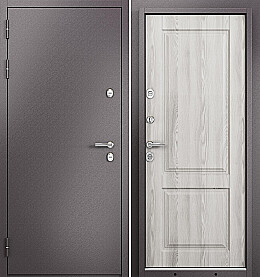 Дверь входная Termo Split MP 10TD-1 (порог) с терморазрывом Шоколад букле/Ясень ривьера айс, 10TD-1, 2 замка, с ночной задвижкой