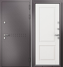 Дверь входная Termo Split MP 10TD-1 (порог) с терморазрывом R-4, Шоколад букле/Белый ларче, 10TD-1, 2 замка, с ночной задвижкой