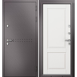 Дверь входная Термо Стандарт МП 10TD-1 с терморазрывом Шоколад букле/Белый ларче, 2 замка