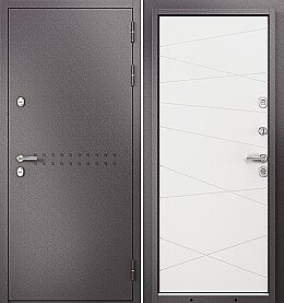 Дверь входная Termo Split MP 10T-130 (порог) с терморазрывом R-4, Шоколад букле/Белый софт, 10T-130, 2 замка, с ночной задвижкой