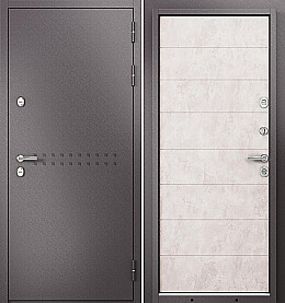 Дверь входная Termo Split MP 10T-135 (порог) с терморазрывом R-4, Шоколад букле/Бетон бежевый, 10T-135, 2 замка, с ночной задвижкой