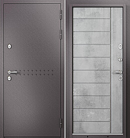 Дверь входная Termo Split MP 10T-136 (порог) с терморазрывом R-4, Шоколад букле/Бетон серый, 10T-136, 2 замка, с ночной задвижкой