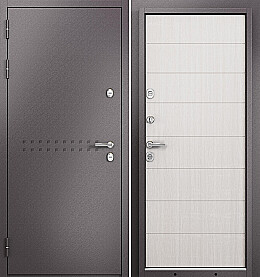 Дверь входная Termo Split MP 10T-135 (порог) с терморазрывом R-4, Шоколад букле/Бьянко ларче, 10T-135, 2 замка, с ночной задвижкой