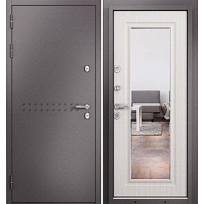 Дверь входная Термо Стандарт МП 10T-140 с терморазрывом Шоколад букле/Бьянко ларче, 2 замка